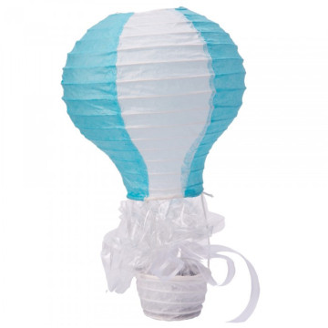 Montgolfière bleue en papier