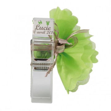Clip porte-nom transparent en plastique
