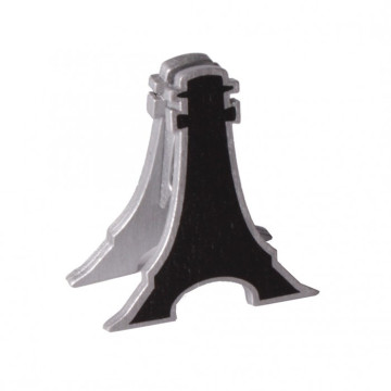 Lot de 2 clips Tour Eiffel Argent en bois