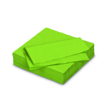 Serviettes en papier ouate  vert thé 2 plis 40 x 40 cm AVA