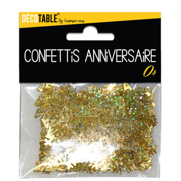 Confettis de table Joyeux Anniversaire Or