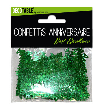 Confettis de table Joyeux Anniversaire Vert excellence