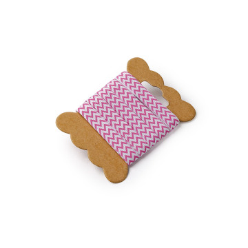 Ruban Chevron fuschia/Blanc 1cm x 5 m