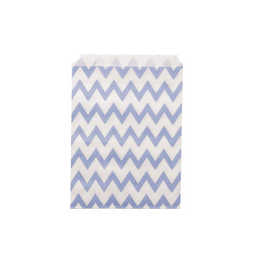 Lot de 24 sachets Chevron lavande en papier 13 x 18 cm