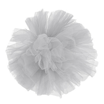 Pompon gris en tulle 30 cm