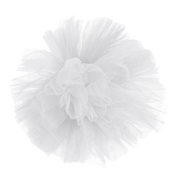 Pompon blanc en tulle 30 cm