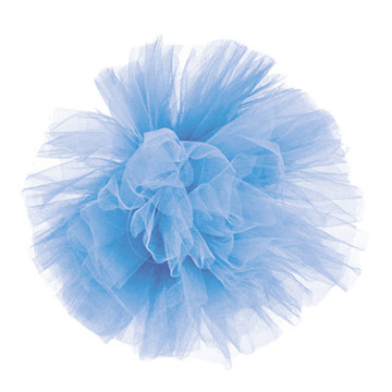 Pompon bleu ciel en tulle 30 cm