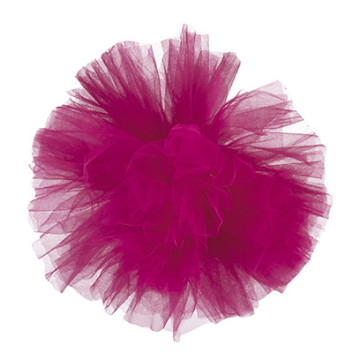 Pompon fuschia en tulle 30 cm