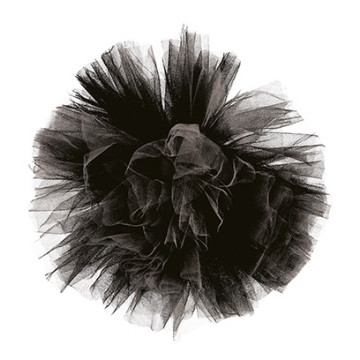 Pompon noir en tulle 30 cm