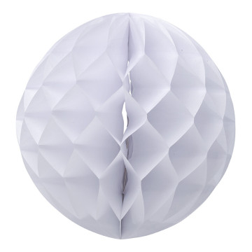 Boule alvéolée blanche 30 cm