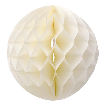 Boule alvéolée ivoire 30 cm