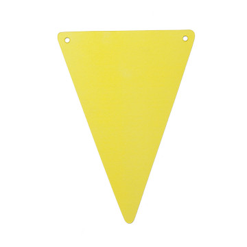 Lot de 5 fanions jaunes 15 x 21 cm