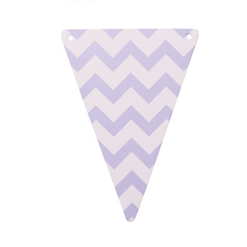 Lot de 5 Fanions Chevron lavande 15 x 21 cm