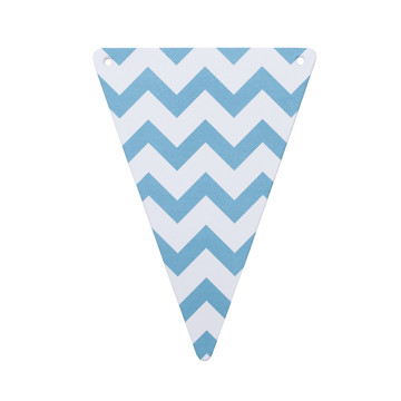Lot de 5 Fanions Chevron turquoise 15 x 21 cm