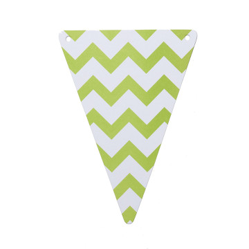 Lot de 5 Fanions Chevron anis 15 x 21 cm