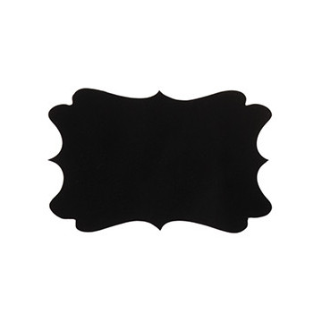 Lot de 6 étiquettes adhésives rectangulaires forme vintage façon ardoise