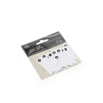 Lot de 20 étiquettes Fanion blanc