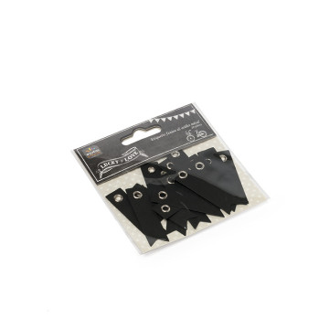 Lot de 20 étiquettes Fanion noires