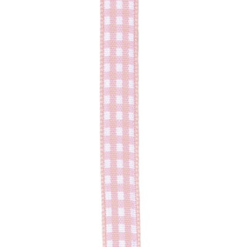 Ruban tissu vichy rose adhésif 1 cm x 2 m