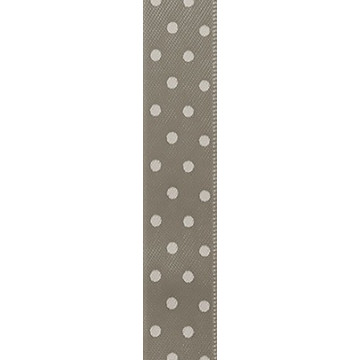 Ruban tissu beige à pois blancs adhésif 1 cm x 2 m