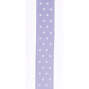 Ruban tissu lavande à pois blancs adhésif 1 cm x 2 m
