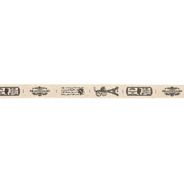 Ruban tissu Paris rétro adhésif 1 cm x 2 m