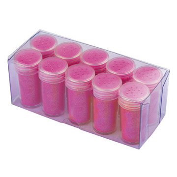 Boîte verseuse paillettes fluo fuschia 14 ml