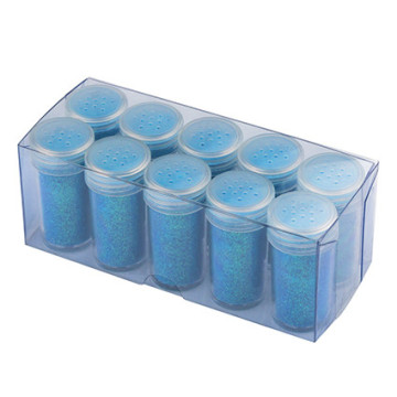 Boîte verseuse paillettes fluo turquoise 14 ml