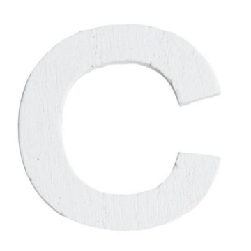 Lettre C en bois blanc 5 cm