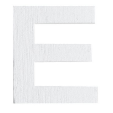 Lettre E en bois blanc 5 cm