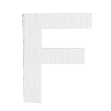 Lettre F en bois blanc 5 cm