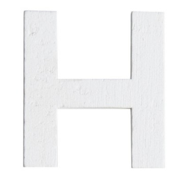 Lettre H en bois blanc 5 cm