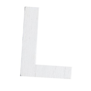 Lettre L en bois blanc 5 cm