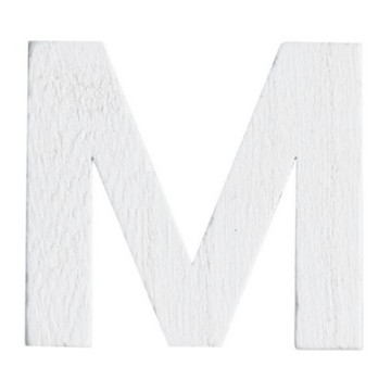 Lettre M en bois blanc 5 cm