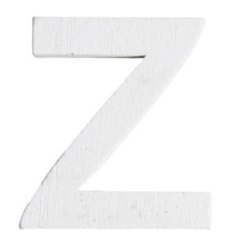 Lettre Z en bois blanc 5 cm