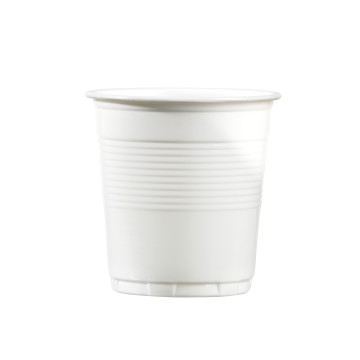 Lot de 100 gobelets jetables en plastique blanc 10 cl