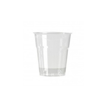 Lot de 50 verres jetables en plastique transparent 16 cl