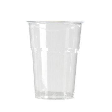 Lot de 50 verres jetables en plastique transparent 39 cl