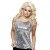 Top sequins argent Taille M