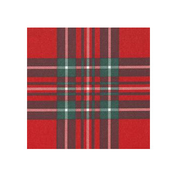 Nappe  papier intissée écossais rouge 1,20 x 10 m