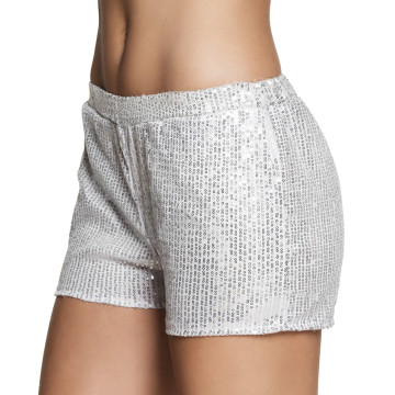 Mini short  sequins argent taille M