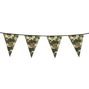 Guirlande fanions camouflage 6 m