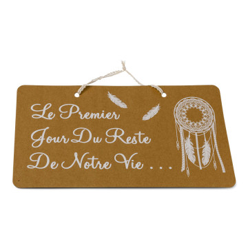 Pancarte le Premier Jour Boho 47 x 26 cm