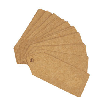 Lot de 24 étiquettes perforées Kraft 5 x 2 cm