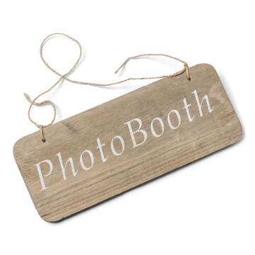 Pancarte bois Photobooth 25 x 10 cm