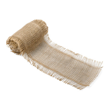 Ruban toile de jute effilée 15 cm x 5 m