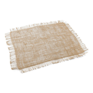Set de table en toile de jute efficlée 40 cm x 40 cm
