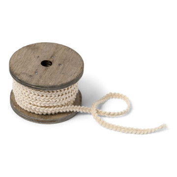 Ruban tressé ivoire 0,7 cm x 3 m