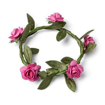 Lot de 4 Couronnes de fleurs fuschia D 5 cm