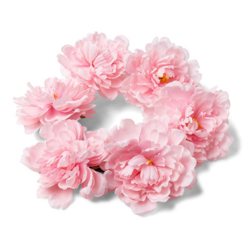 Couronne de pivoines roses D 35 cm